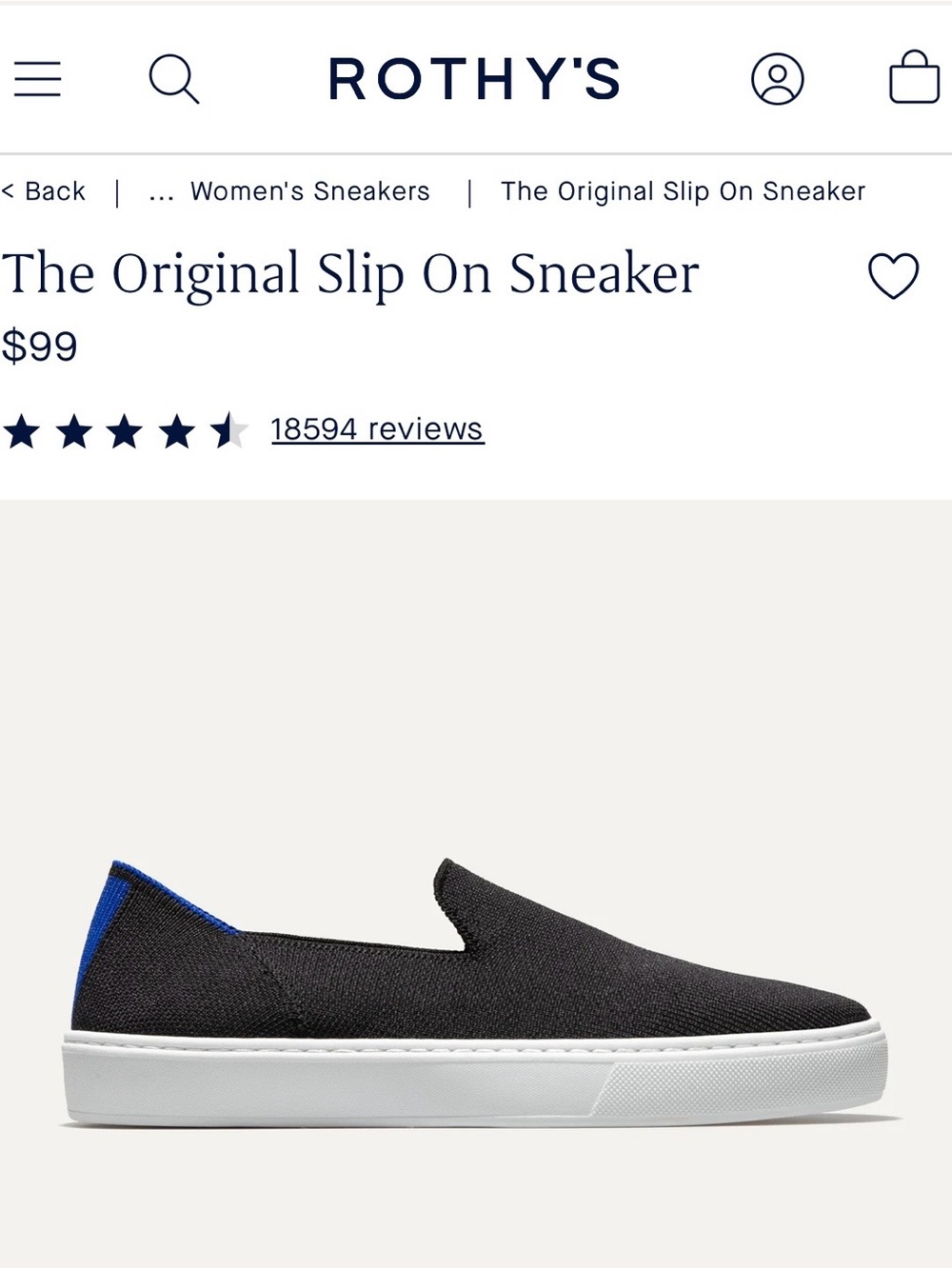 Rothy’s The Original Slip On Sneaker
Black Solid | Women’s Size 7 | New in Box